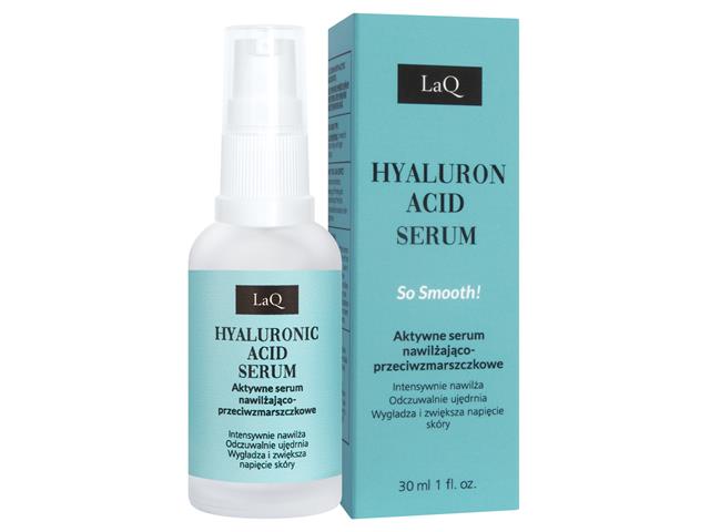 LaQ Hialuron Acid So Smooth! Serum nawilżająco-przeciwzmarszczkowe aktywne interakcje ulotka   30 ml