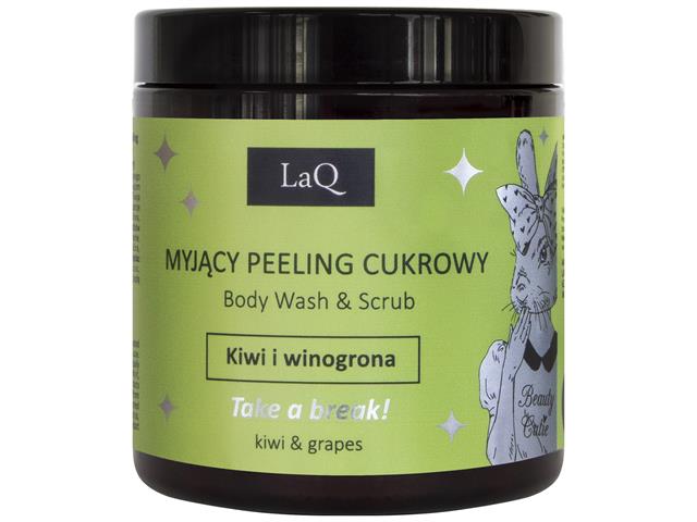 LaQ Peeling cukrowy myjący ujędrniająco-antycelulitowy kiwi i winogrona interakcje ulotka   220 g