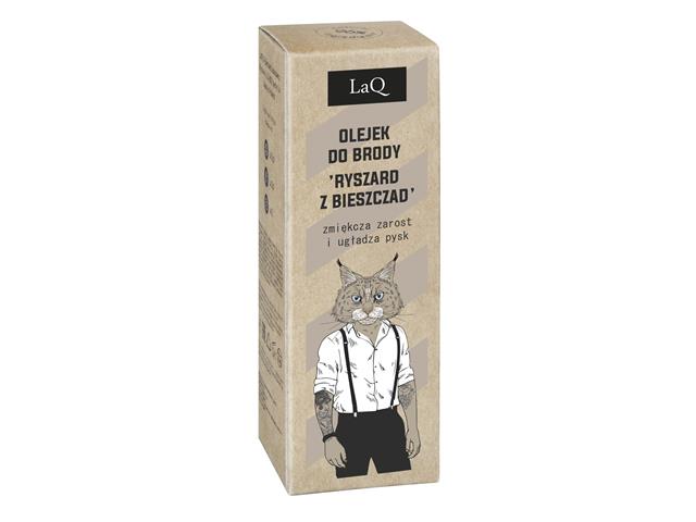LaQ Ryszard Z Bieszczad Olejek do brody zmiękcza zarost i ugładza pysk interakcje ulotka olejek - 30 ml