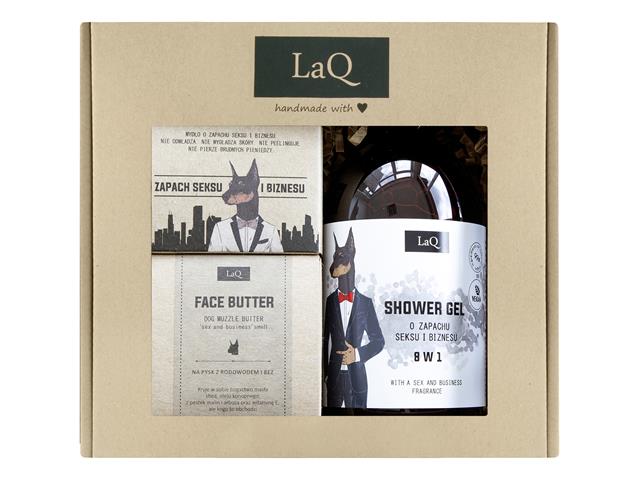 LAQ Zestaw DOBERMAN/Masło do twarzy kostka interakcje ulotka zestaw - 500 ml (+ 85 g + 50 ml)