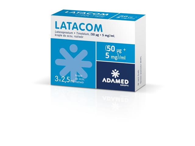 Latacom interakcje ulotka krople do oczu, roztwór (50mcg+5mg)/ml 