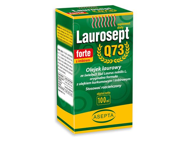 Laurosept Q73 Forte z imbirem interakcje ulotka krople - 100 ml