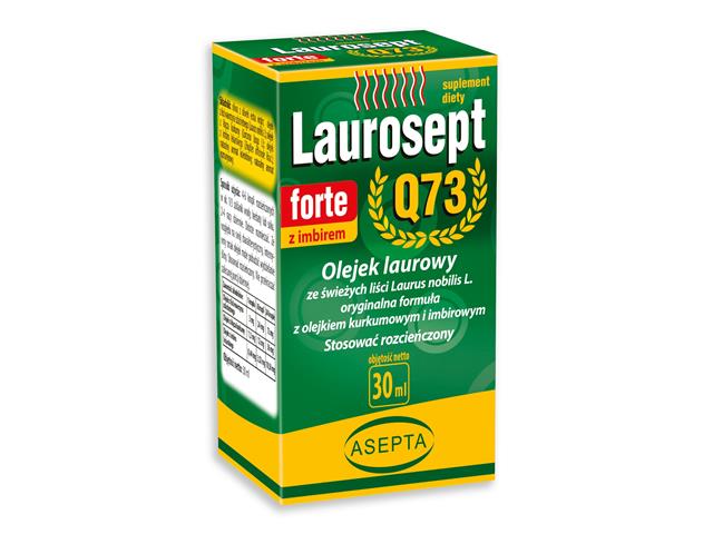 Laurosept Q73 Forte z imbirem interakcje ulotka krople  30 ml