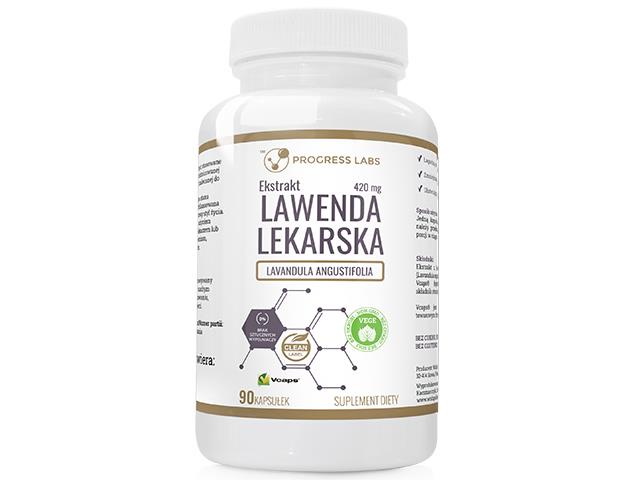 Lawenda Lekarska 420 mg Lavandula Angustifolia Ekstrakt interakcje ulotka kapsułki  90 kaps.