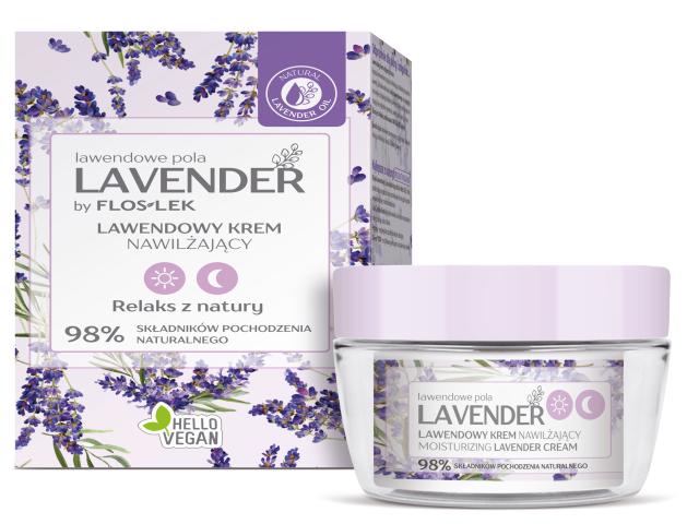 Lawendowe Pola Lavender by Floslek Krem nawilżający na dzień, noc lawendowy interakcje ulotka krem  50 ml