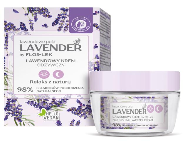 Lawendowe Pola Lavender by Floslek Krem odżywczy na dzień, noc lawendowy interakcje ulotka krem  50 ml