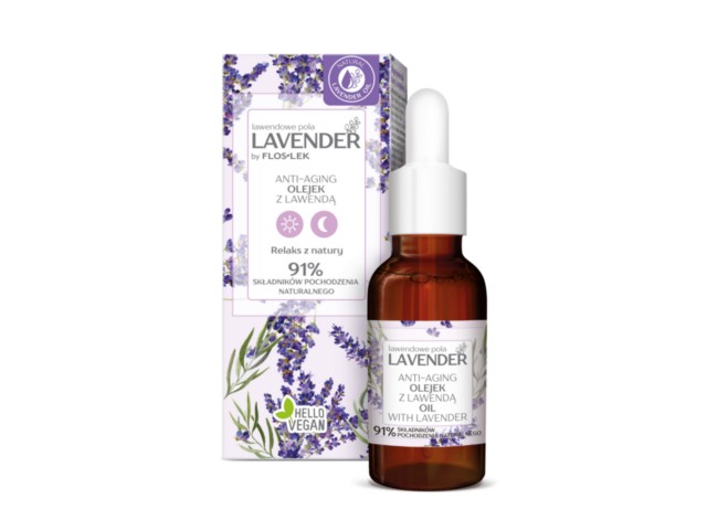 Lawendowe Pola Lavender by Floslek Olejek anti aging na dzień, noc z lawendą interakcje ulotka olejek  30 ml