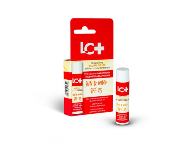 LC+ Sun & Wind Balsam do ust pielęgnacyjny SPF 25 z filtrem przeciwsłoneczym interakcje ulotka sztyft  4.8 g