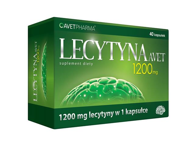 Lecytyna 1200 mg Avet interakcje ulotka kapsułki  40 kaps.