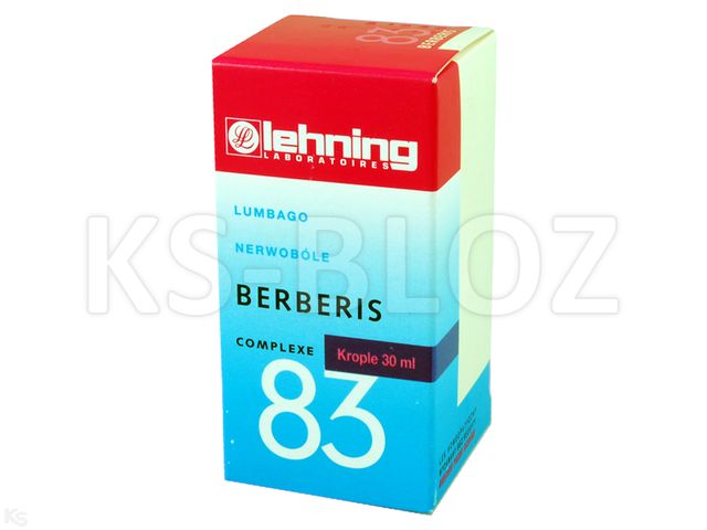 Lehning Berberis Complexe NR 83 interakcje ulotka krople doustne  30 ml | butelka