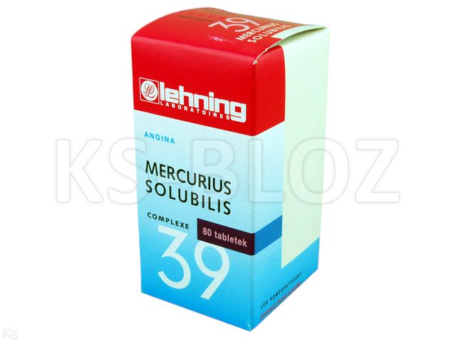 Lehning Mercurius Solubilis Complexe NR 39 interakcje ulotka tabletki  80 tabl.