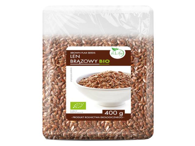 Len Brązowy Bio interakcje ulotka nasiona - 400 g