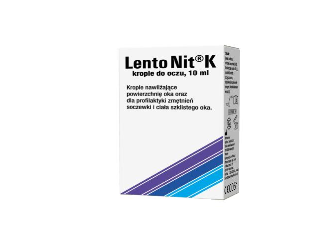 Lento Nit K interakcje ulotka krople do oczu - 10 ml (but.z zakrapl.)