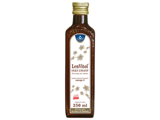 Lenvitol Olej Lniany tłoczony na zimno interakcje ulotka płyn  250 ml