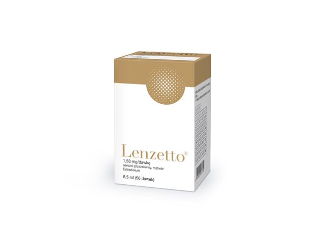 Lenzetto interakcje ulotka aerozol przezskórny, roztwór 1,53 mg/daw. 1 fiol. po 6,5 ml