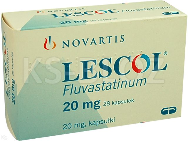Lescol interakcje ulotka kapsułki twarde 20 mg 28 kaps.