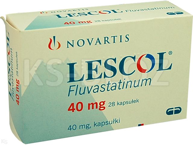 Lescol interakcje ulotka kapsułki twarde 40 mg 28 kaps.