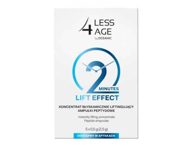 LESS 4 AGE Koncentrat błysk.lifting. Ampułki peptydowe interakcje ulotka koncentrat  5 amp. po 0.5 g