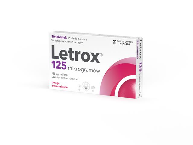 Letrox 125 interakcje ulotka tabletki 125 mcg 50 tabl.