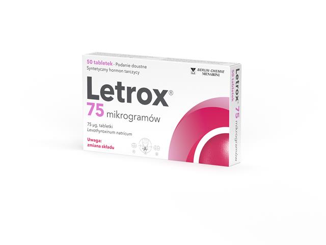 Letrox 75 interakcje ulotka tabletki 0,075 mg 50 tabl.