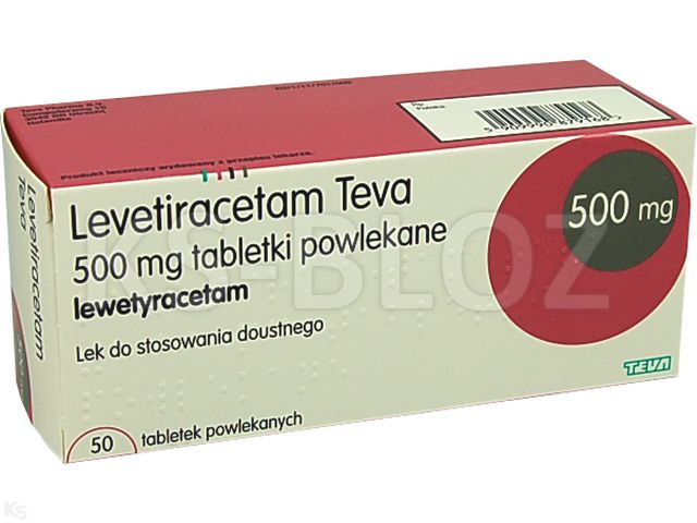 Levetiracetam Teva interakcje ulotka tabletki powlekane 500 mg 50 tabl. | blist.PVC/PVDC/Alu