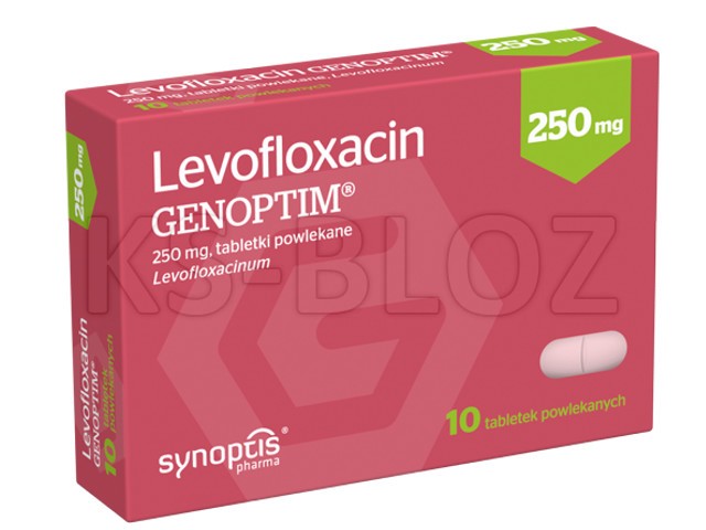 Levofloxacin Genoptim (Levofloxacin Macleods) interakcje ulotka tabletki powlekane 250 mg 10 tabl.