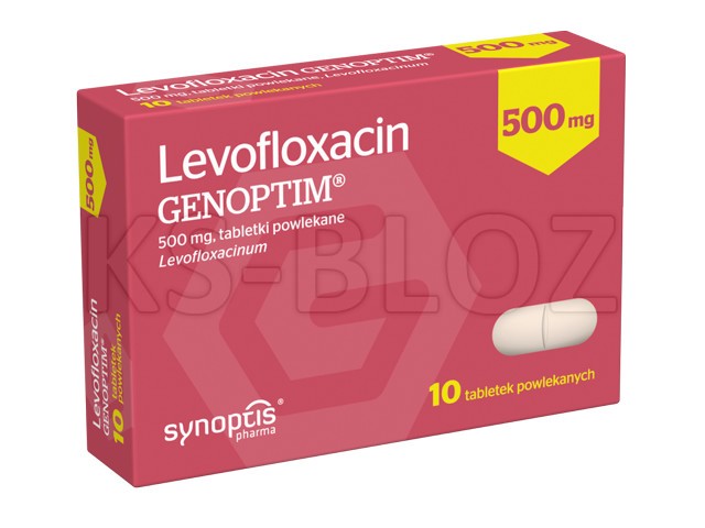 Levofloxacin Genoptim (Levofloxacin Macleods) interakcje ulotka tabletki powlekane 500 mg 10 tabl.