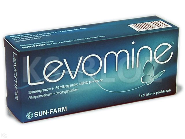 Levomine interakcje ulotka tabletki powlekane 30mcg+150mcg 63 tabl.