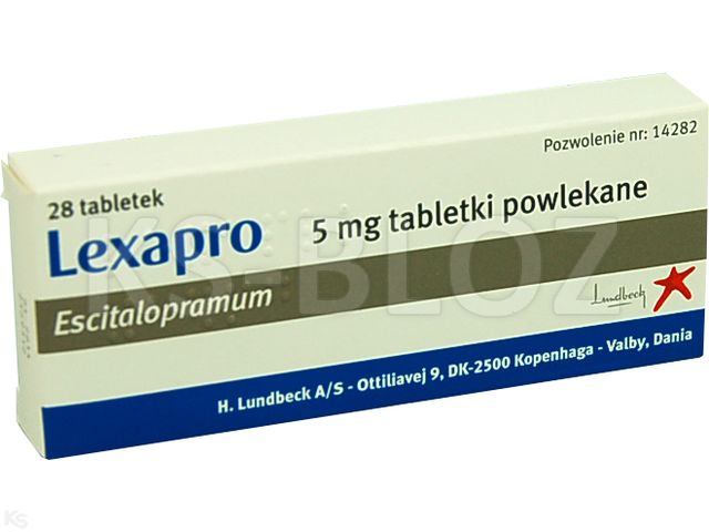 Lexapro interakcje ulotka tabletki powlekane 5 mg 28 tabl. (2 blist. po 14 tabl.)