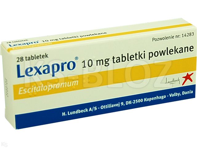 Lexapro interakcje ulotka tabletki powlekane 10 mg 28 tabl.