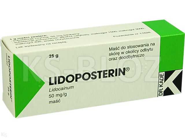 Lidoposterin interakcje ulotka maść doodbytnicza 50 mg/g 