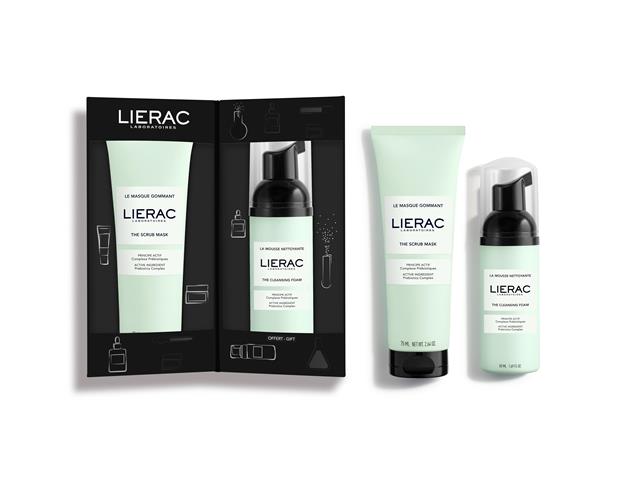 Lierac Demakijaż & Oczyszczanie Zestaw oczyszczanie Maska peelingująca + Pianka oczyszczająca interakcje ulotka zestaw  75 ml + 50 ml