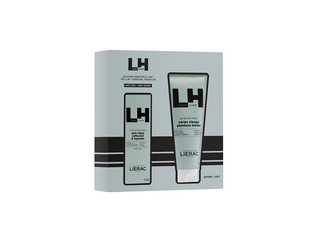 Lierac Homme Zestaw Wszechstronna emulsja anti-aging + wielofunkcyjny żel pod prysznic interakcje ulotka zestaw - 50 ml + 200 ml