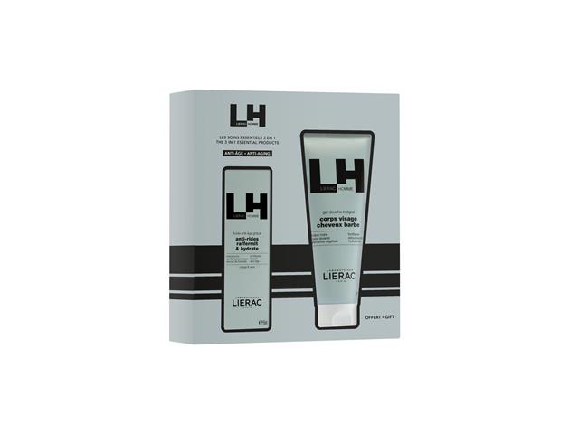 Lierac Homme Zestaw Wszechstronna emulsja anti-aging + wielofunkcyjny żel pod prysznic interakcje ulotka   50 ml | +200 ml