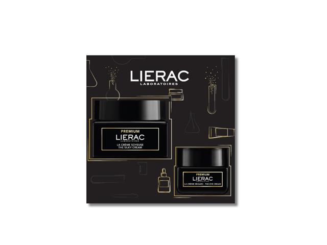 LIERAC PREMIUM Zestaw 2023 jedwabisty Krem + Krem pod oczy interakcje ulotka zestaw  50 ml