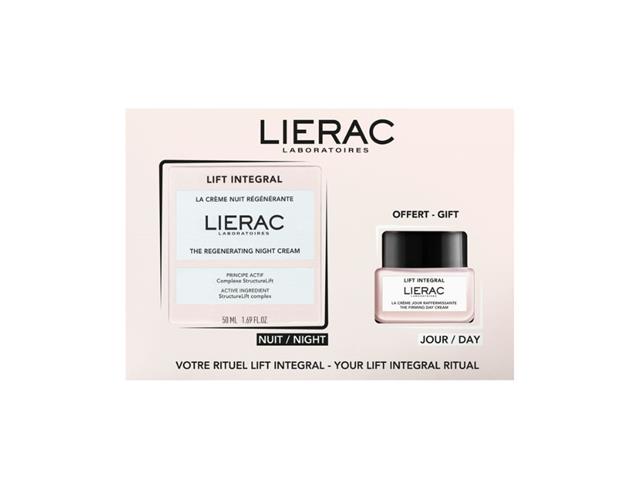 Lierac Zestaw ANTI-AGE LIFT INTEGRAL ujędrniający Krem n/noc + regenerujący Krem n/dzień w prezencie interakcje ulotka zestaw  50 ml + 20 ml