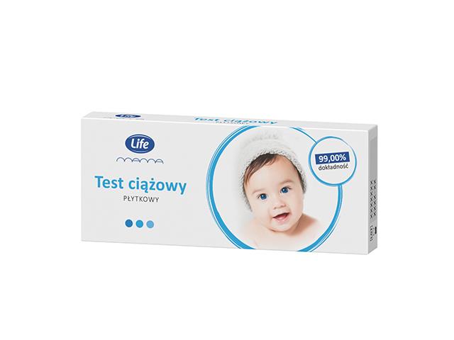 LIFE MAMA Test Ciążowy Płytkowy interakcje ulotka   1 szt.