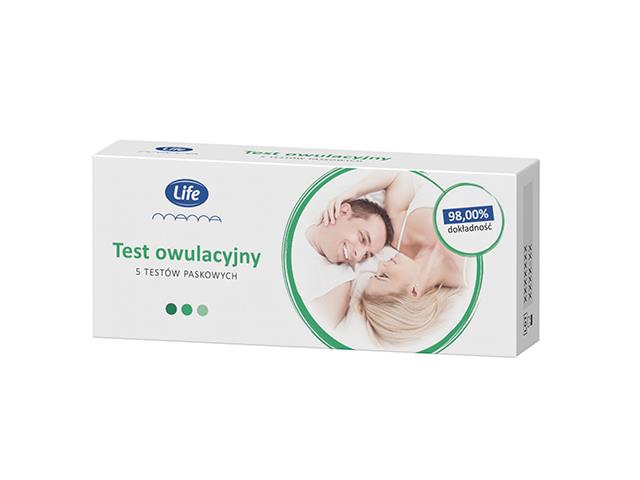 LIFE MAMA Test Owulacyjny interakcje ulotka test owulacyjny paskowy  5 szt.