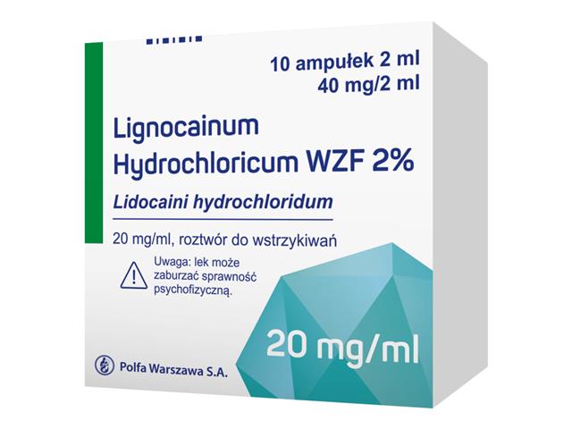 Lignocainum Hydrochloricum WZF 2% interakcje ulotka roztwór do wstrzykiwań 20 mg/ml 10 amp. po 2 ml