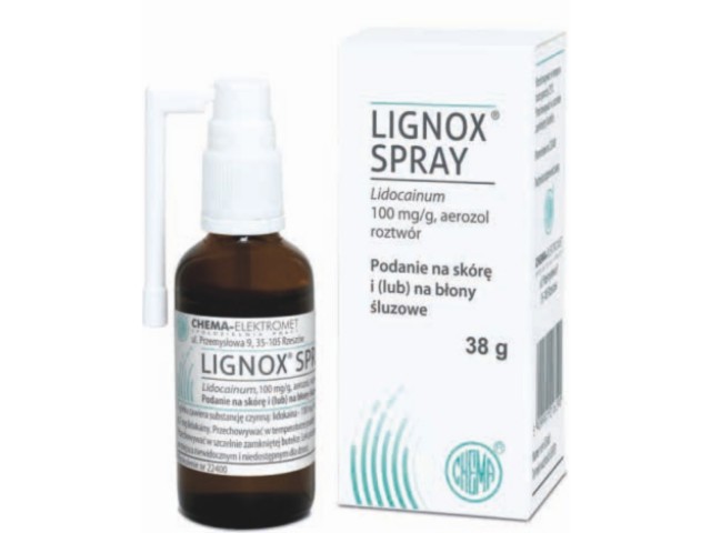 Lignox Spray interakcje ulotka  100 mg/g 38 g | butelka