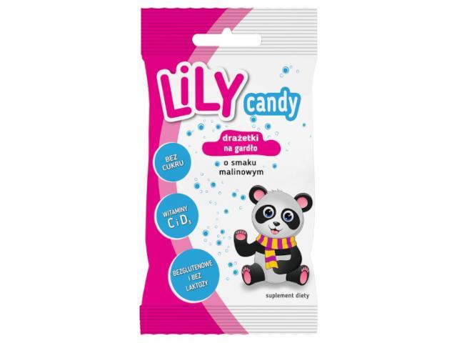 Lily Candy Drażetki na gardło o smaku malinowym interakcje ulotka drażetki  40 draż.