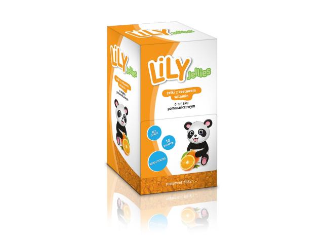 Lily Jellies Żelki o smaku pomarańczowym z zestawem witamin display interakcje ulotka żelki - 30 szt. po 30 g