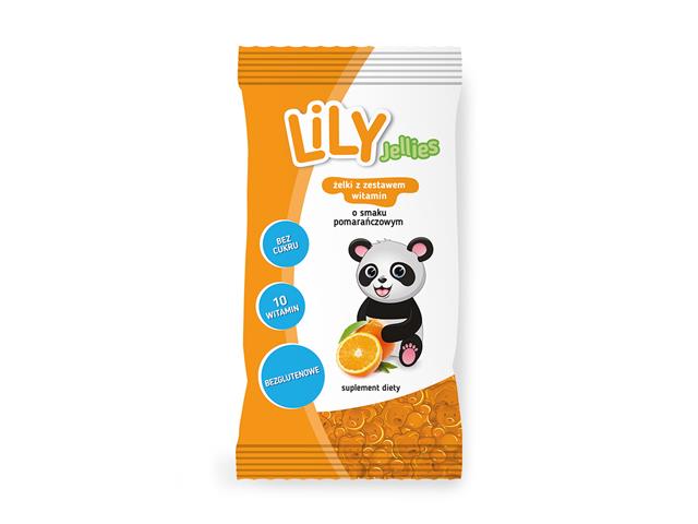 Lily Jellies Żelki o smaku pomarańczowym z zestawem witamin interakcje ulotka żelki  30 g