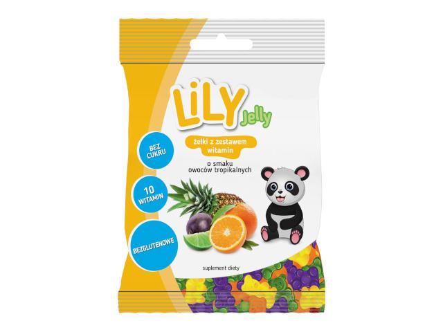 Lily Jelly Żelki o smaku owoców tropikalnych z zestawem witamin interakcje ulotka   80 g