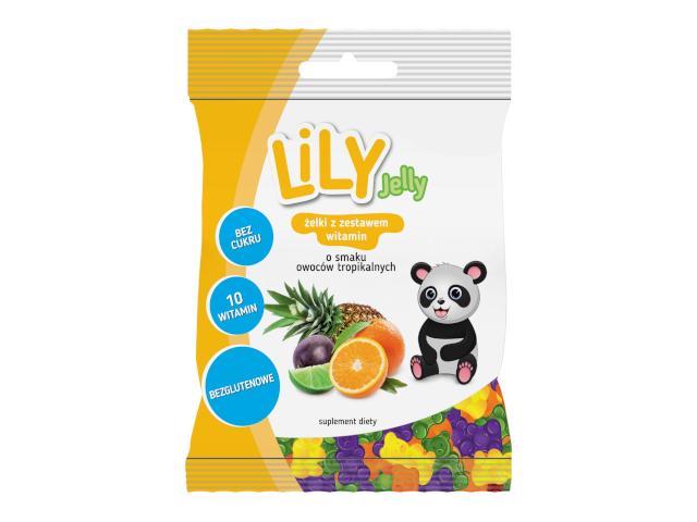 Lily Jelly Żelki o smaku owoców tropikalnych z zestawem witamin interakcje ulotka żelki - 80 g