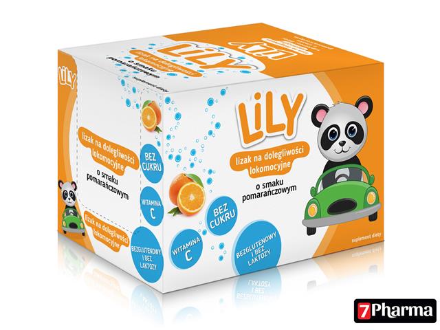 Lily Lizak na dolegliwości lokomocyjne o smaku pomarańczowym interakcje ulotka lizaki - 40 szt. (display)