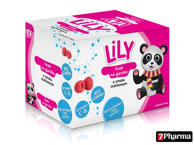 Lily Lizak na gardło o smaku malinowym interakcje ulotka lizaki  40 szt. (display)