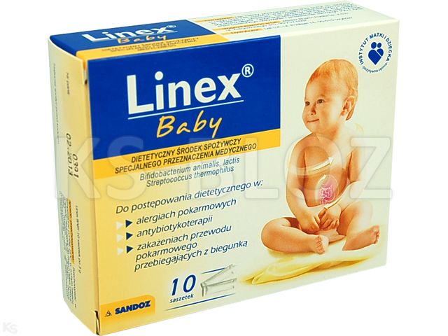 Linex Baby interakcje ulotka proszek - 10 sasz.