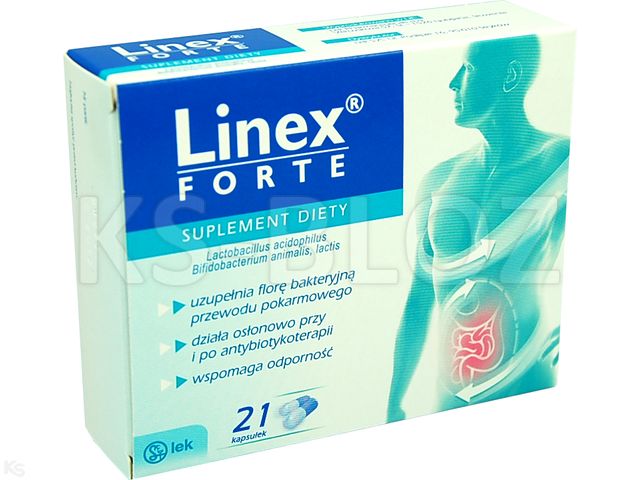 Linex Forte interakcje ulotka kapsułki  21 kaps. | blist. 3x7