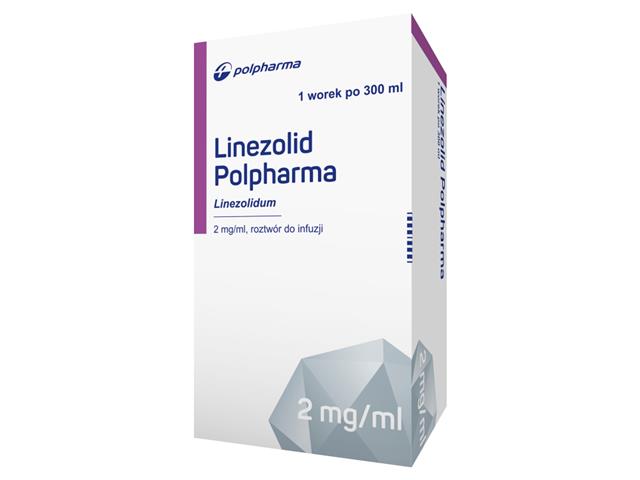 Linezolid Polpharma interakcje ulotka roztwór do infuzji 2 mg/ml 1 wor. po 300 ml